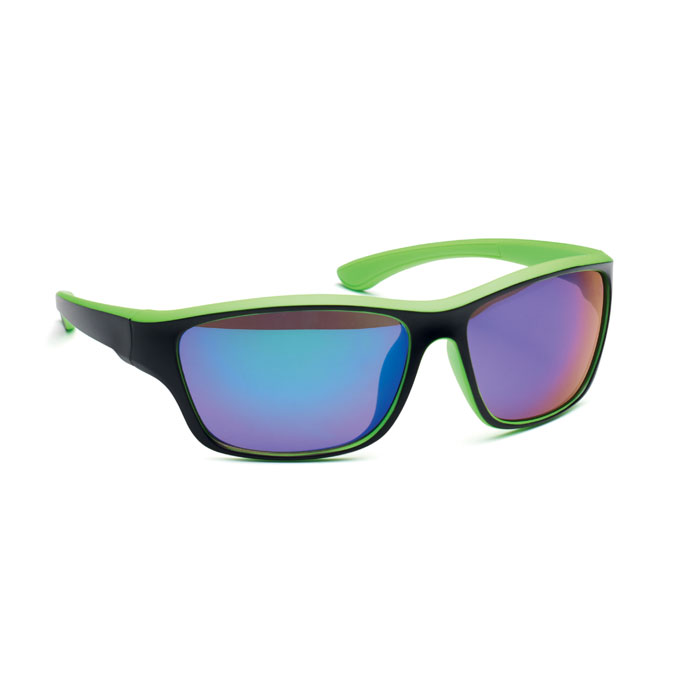 YUMA - Mirrored sport sunglasses UV400 - Lime