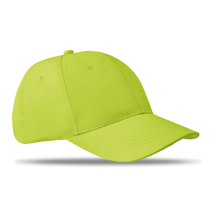 BASIE APOLLO - 6 Panel baseball cap 160 gr/m - Lime