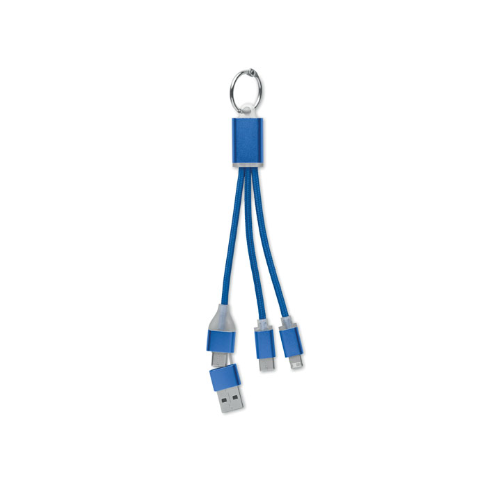 BLUE - 4 in 1 charging cable type C - Royal Blue