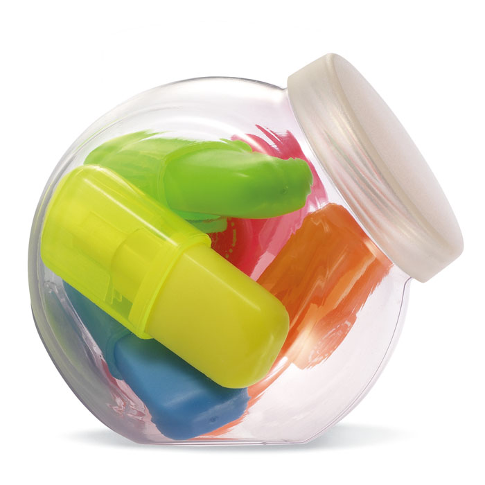 FUN FOR FIVE - 5 highlighters in container