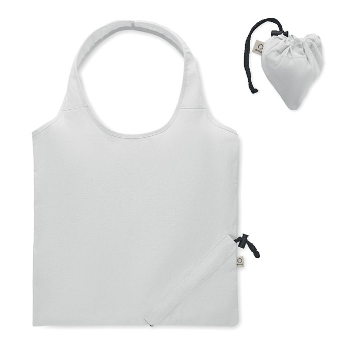 CARRIE COLOUR - Foldable shopping bag 140 gr/m² - White