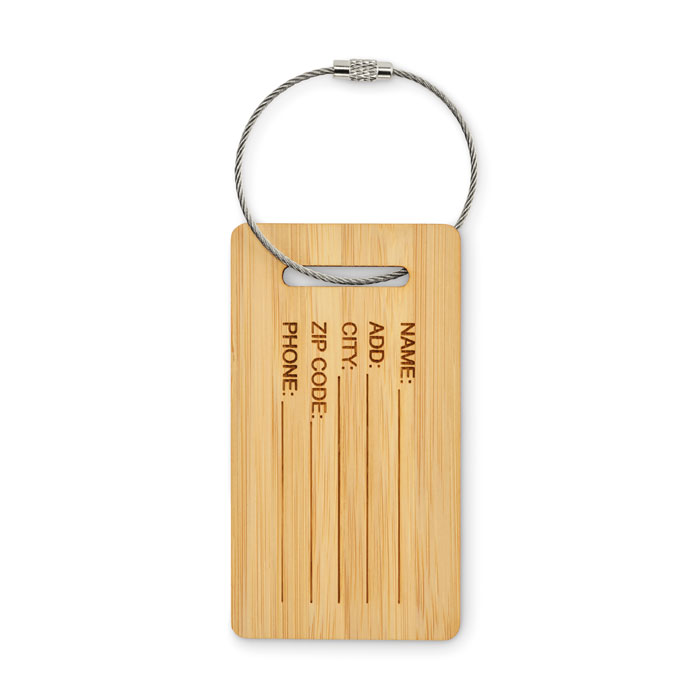 MIO - Bamboo luggage tag