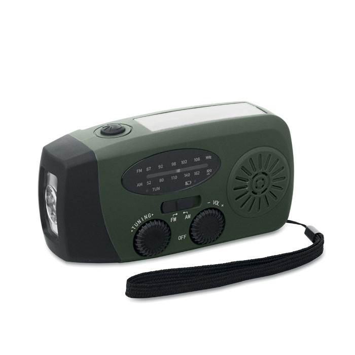 ONDA - Portable radio with LED torch - Dark Green