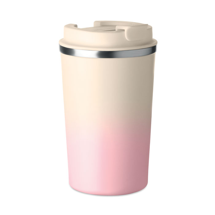 BRACE GRADIENT - Double wall tumbler 350 ml - Baby Pink