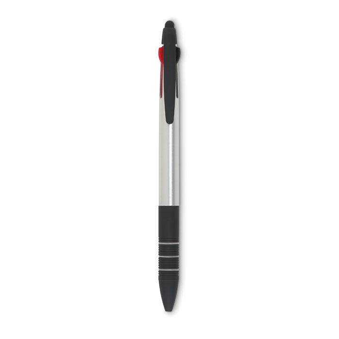 MULTIPEN - 3 colour ink pen with stylus - Silver