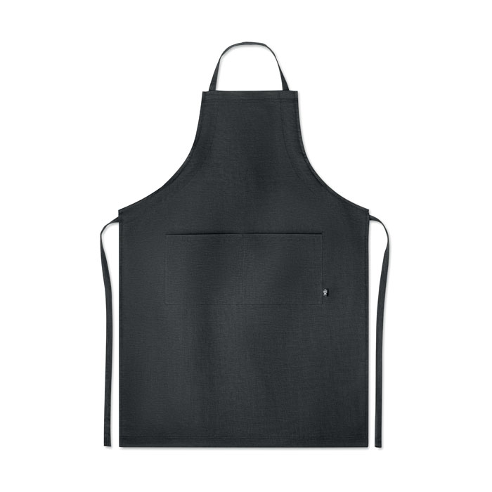 NAIMA APRON - Hemp adjustable apron 200 gr/m² - Black