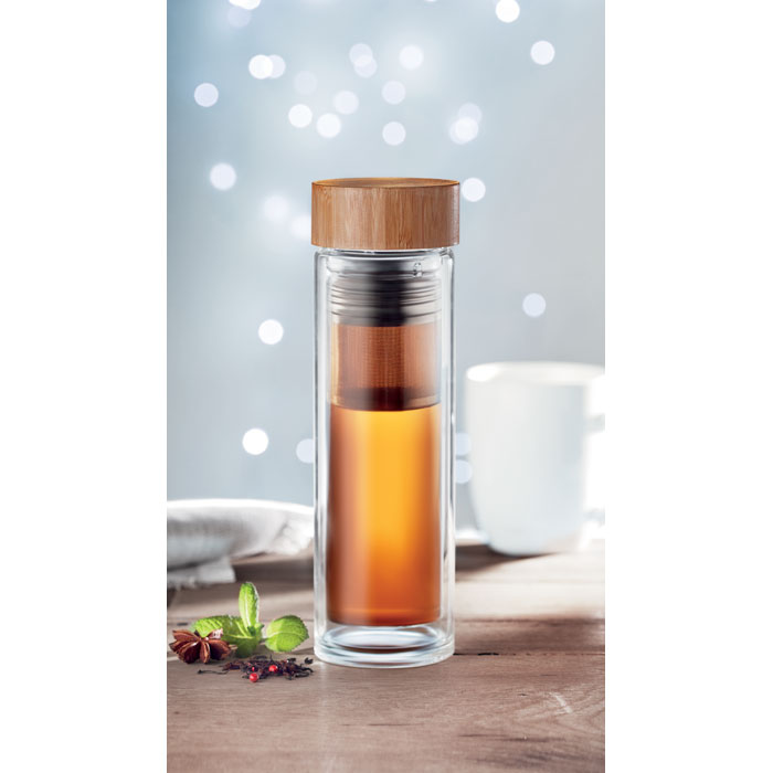 BATUMI GLASS - Double wall glass bottle 420ml