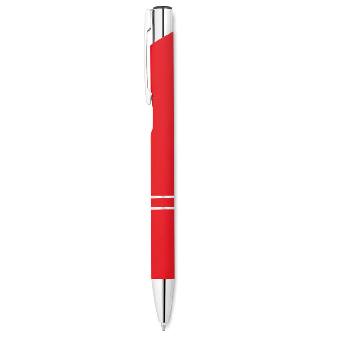 AOSTA - Ball pen in rubberised finish - Red