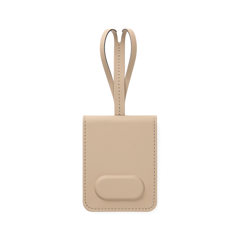 VINGA Baltimore RCS Luggage Tag With Finder Dual - greige (± PMS 7530)