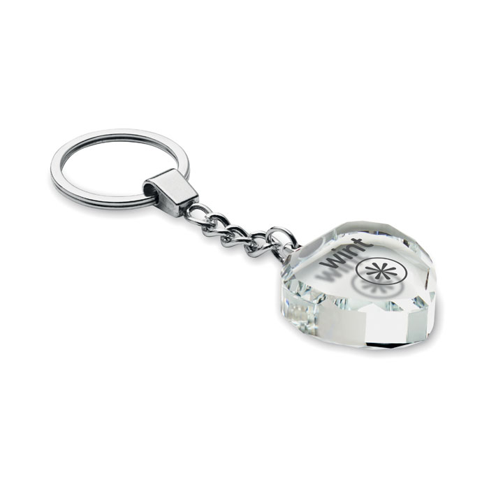 HEARTWARD - Glass heart award key ring