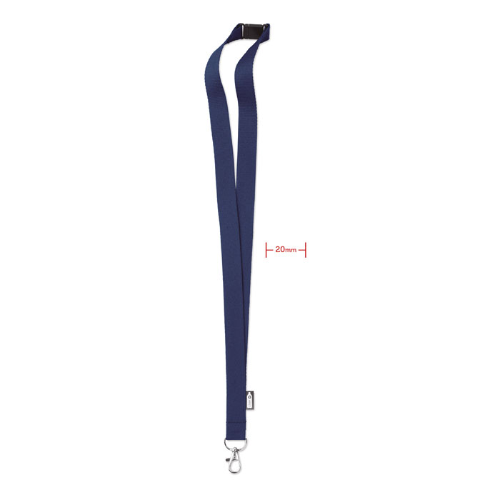 LANY RPET - Lanyard in RPET 20 mm - Blue