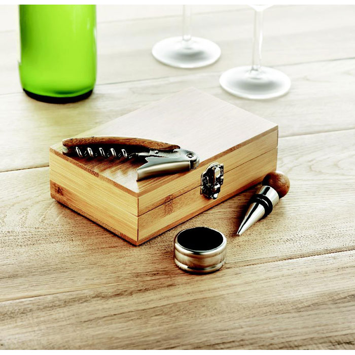 SONOMA - Wine set in bamboo box