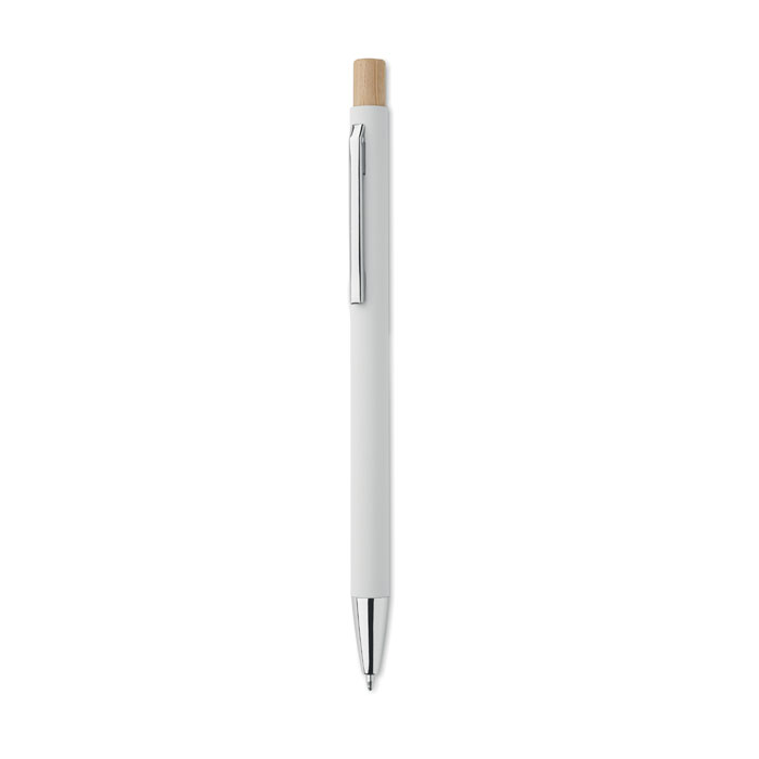 BERGAMO - Recycled aluminium ball pen - White
