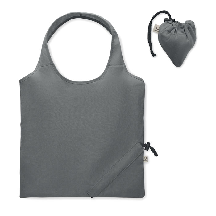 CARRIE COLOUR - Foldable shopping bag 140 gr/m² - Stone Grey