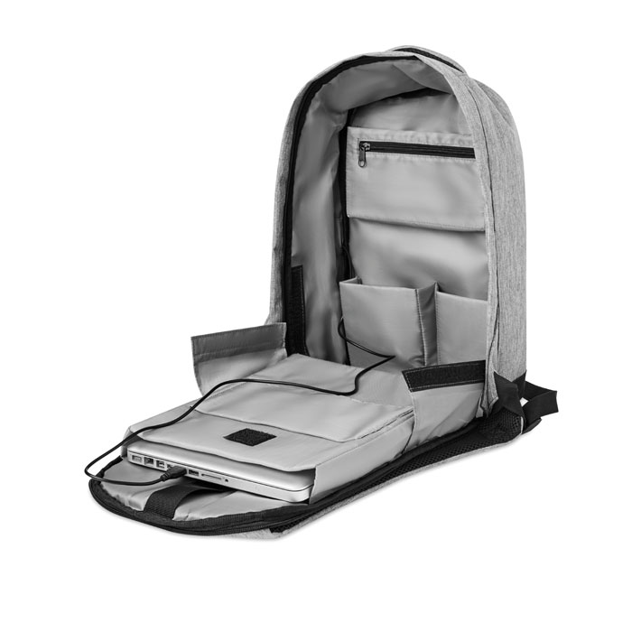 BERLIN - 2 tone backpack incl USB plug