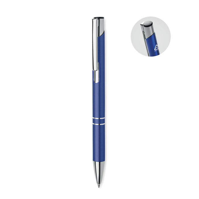 BERN RA - Recycled aluminium ball pen - Royal Blue