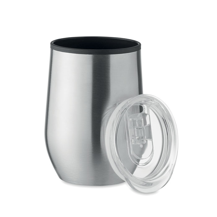 CHIN CHAN - Double wall travel cup 350 ml - Matt Silver
