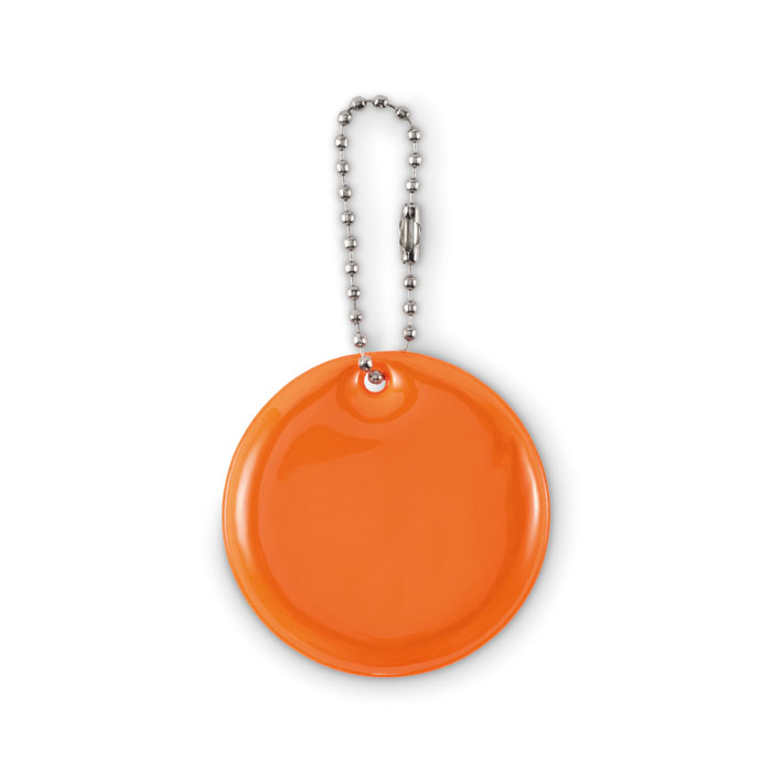 GRIN - Round reflective keyring - Neon Orange