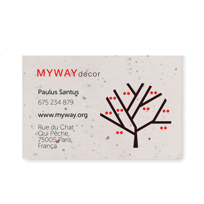ASIDA - Wildflower seed business card.