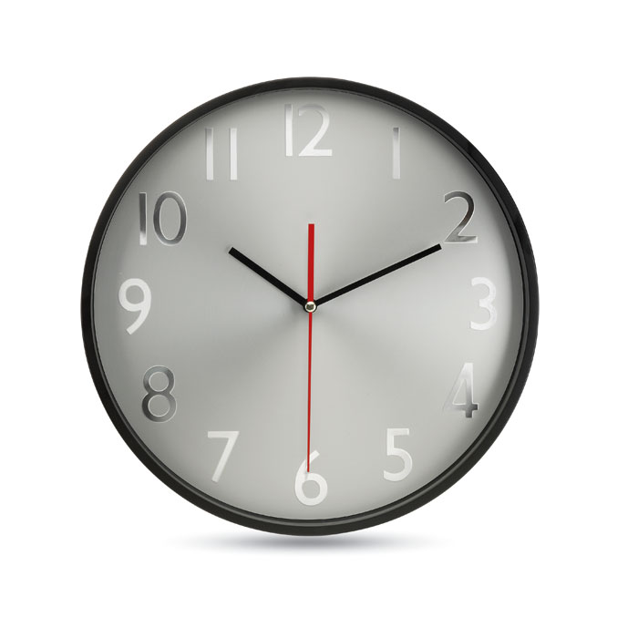 RONDO - Wall clock w silver background
