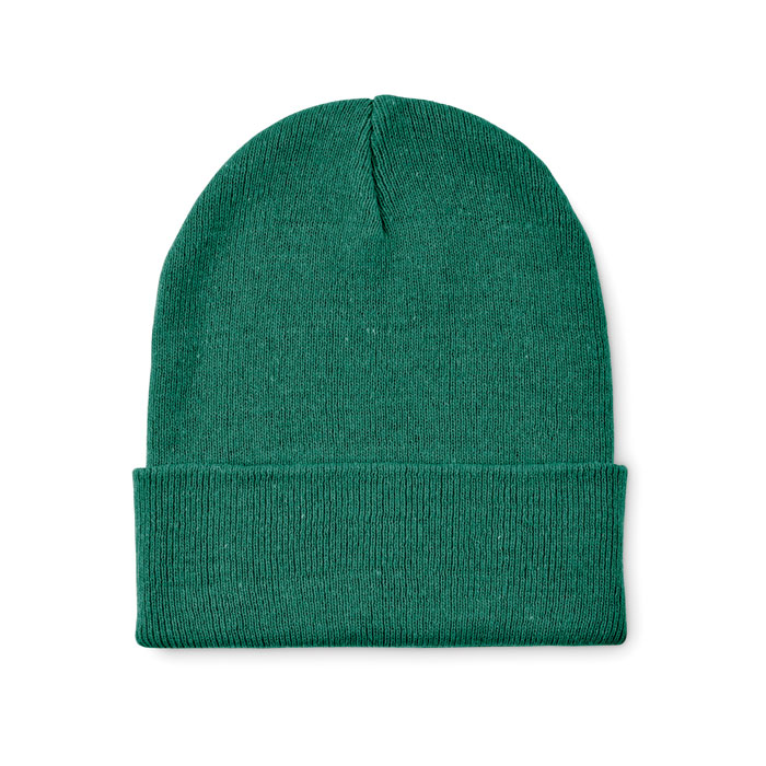 BEANIX - Knitted beanie with cuff - Dark Green