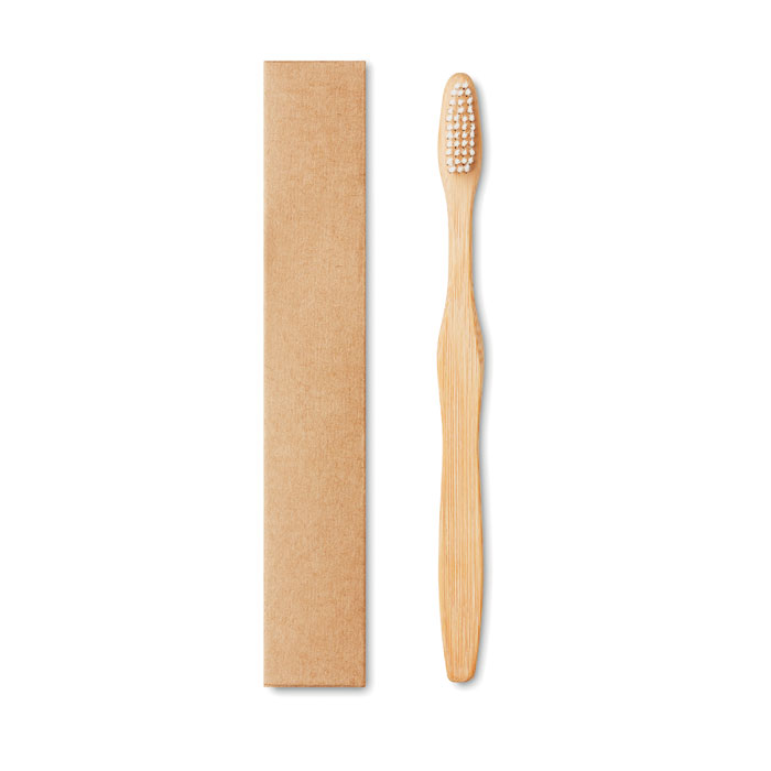 DENTOBRUSH - Bamboo toothbrush in Kraft box - White