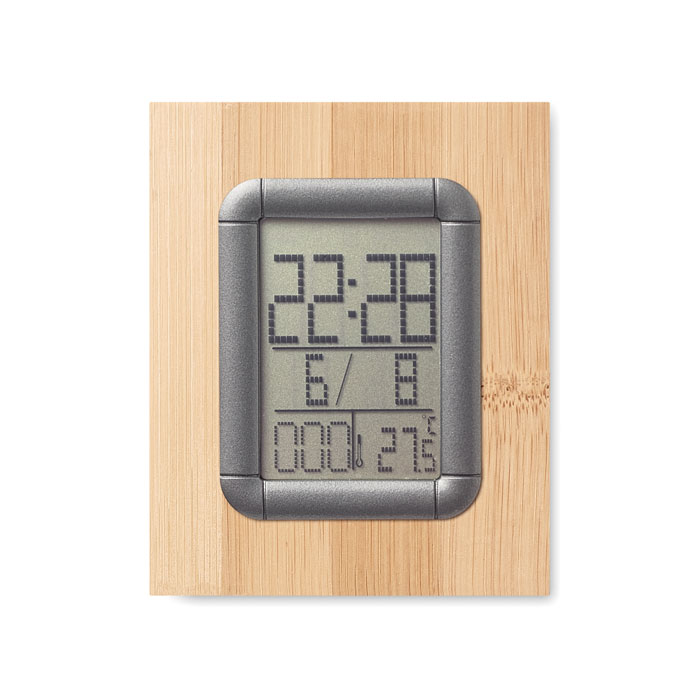 MANILA - Bamboo pen holder and LCD clock