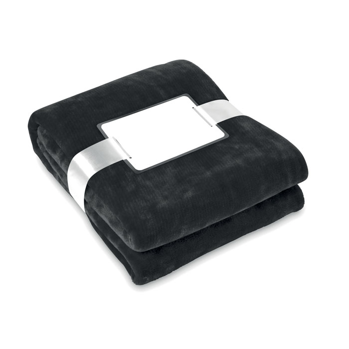 DAVOS - Blanket flannel - Black
