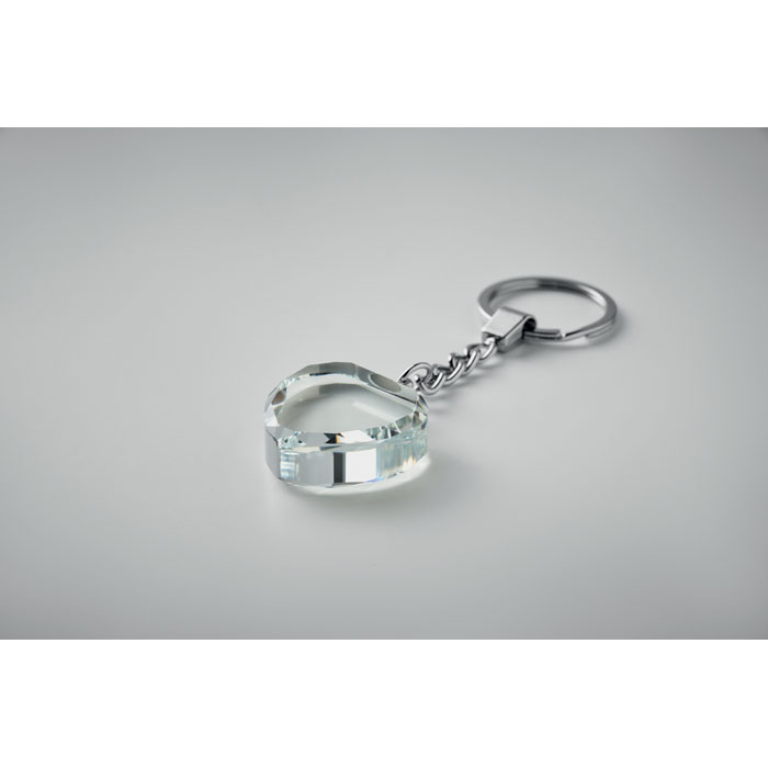 HEARTWARD - Glass heart award key ring