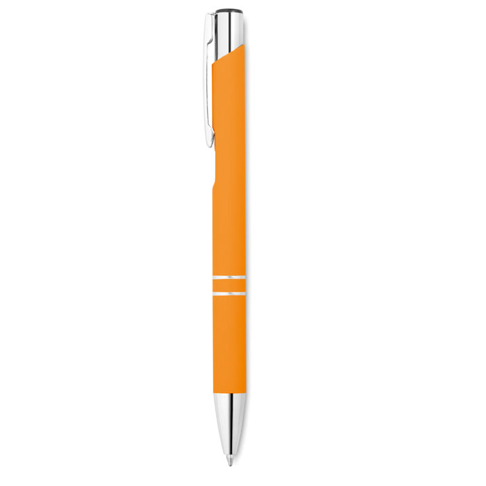AOSTA - Ball pen in rubberised finish - Orange