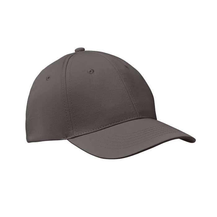 BASIE APOLLO - 6 Panel baseball cap 160 gr/m - Stone Grey
