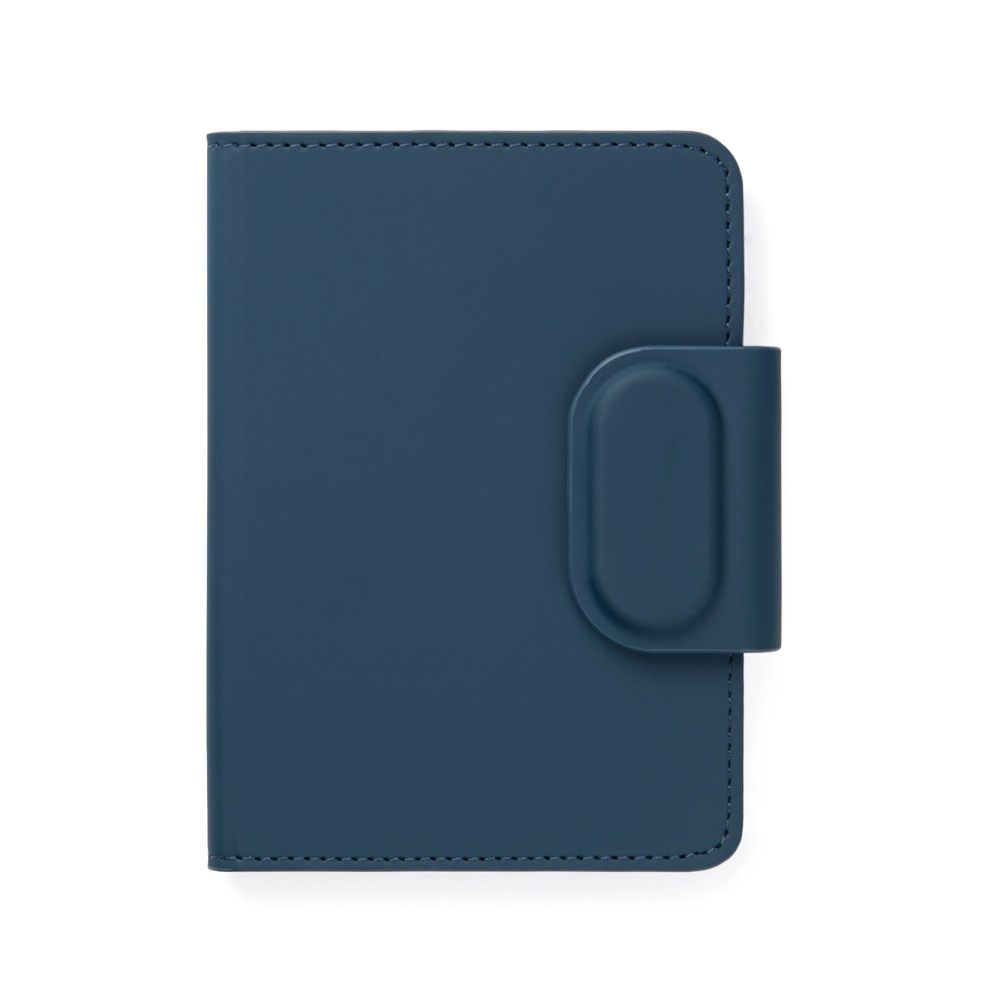 VINGA Baltimore RCS Passport Cover With Finder Dual - navy (± PMS 7545 C)