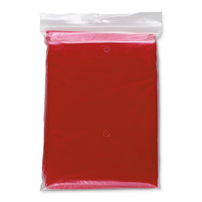 SPRINKLE - Foldable raincoat in polybag - Red