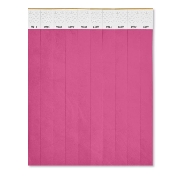  TYVEK - One sheet of 10 wristbands