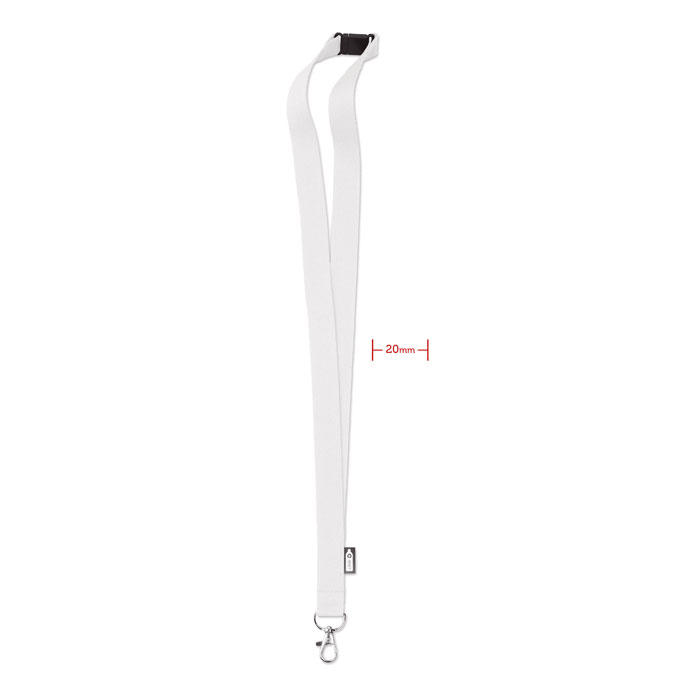 LANY RPET - Lanyard in RPET 20 mm - White