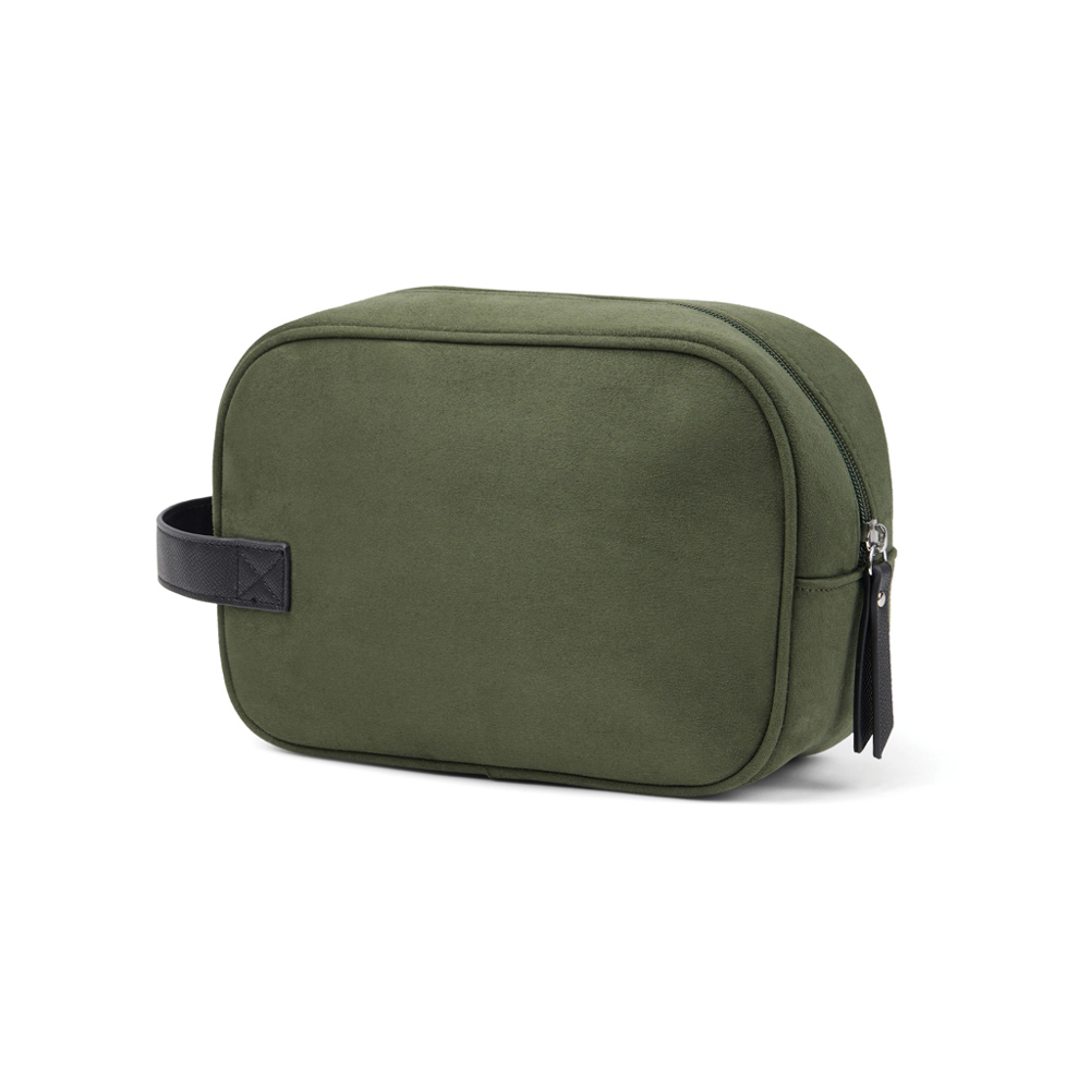 VINGA Marlow RCS recycled polyester toiletry bag - green, black (± PMS Green/ ± PMS Black)