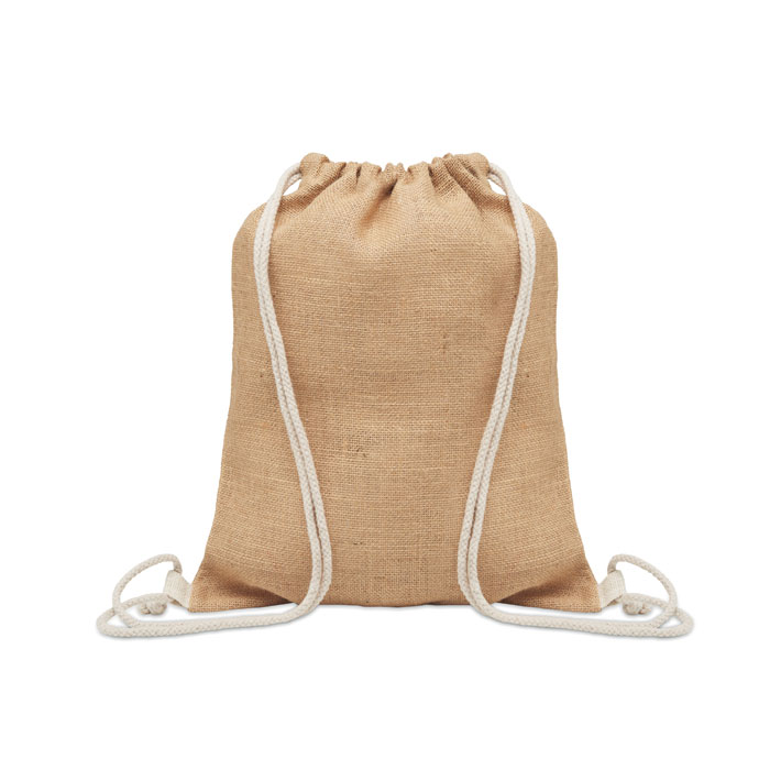 FUKURO - Jute drawstring bag - Beige