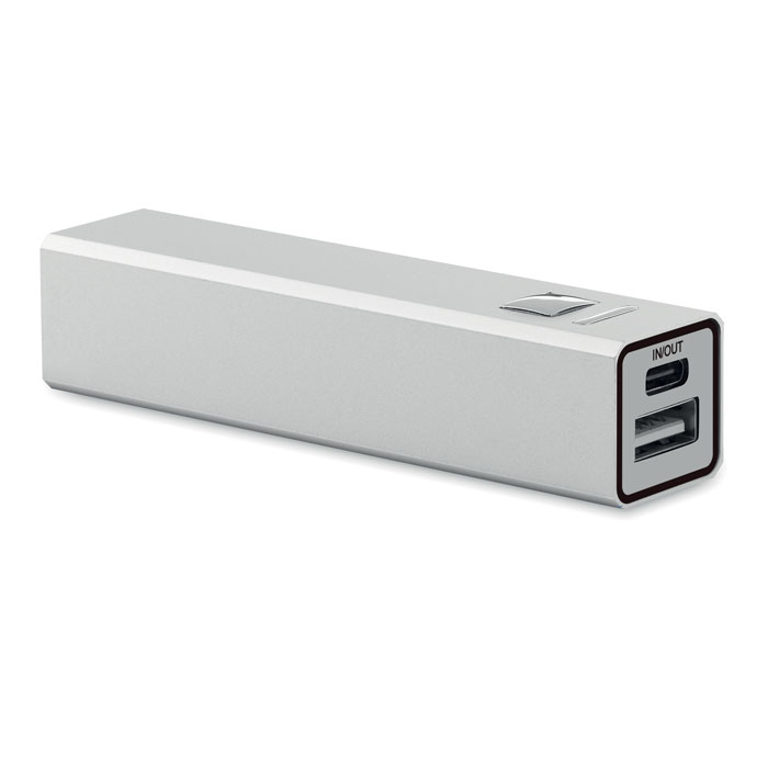 POWERALUC - Powerbank 2600mAh 10.5W - Matt Silver