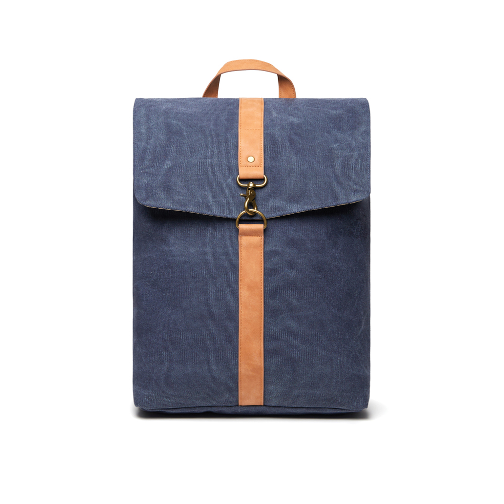 VINGA Bosler backpack GRS recycled canvas - navy (± PMS 2379)