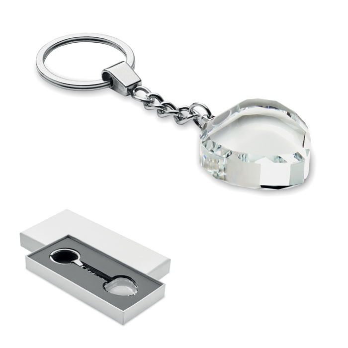 HEARTWARD - Glass heart award key ring
