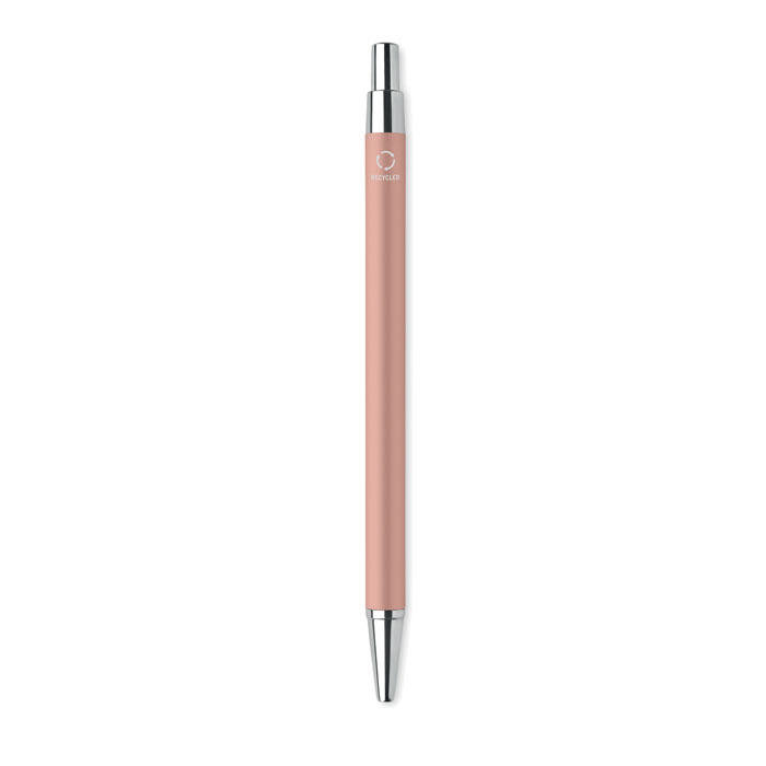 DANA - Recycled aluminium ball pen - Beige/Red