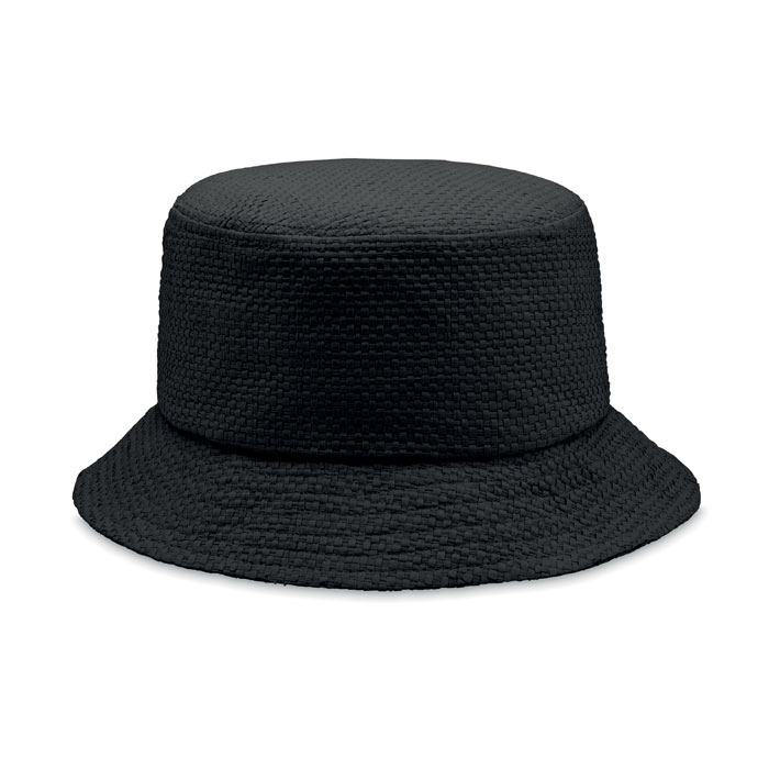 BILGOLA+ - BUCKET HAT PAPER STRAW - Black