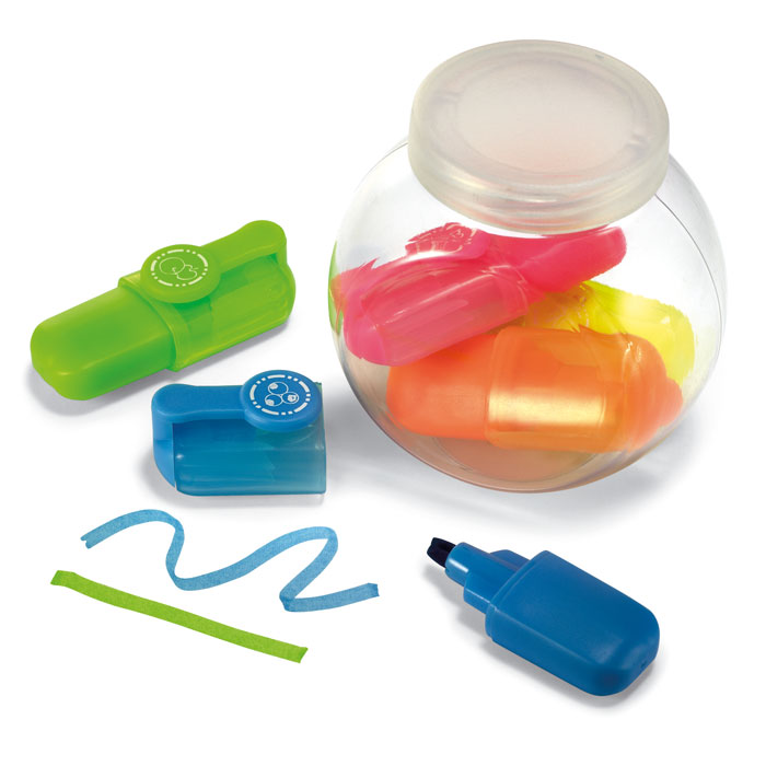 FUN FOR FIVE - 5 highlighters in container