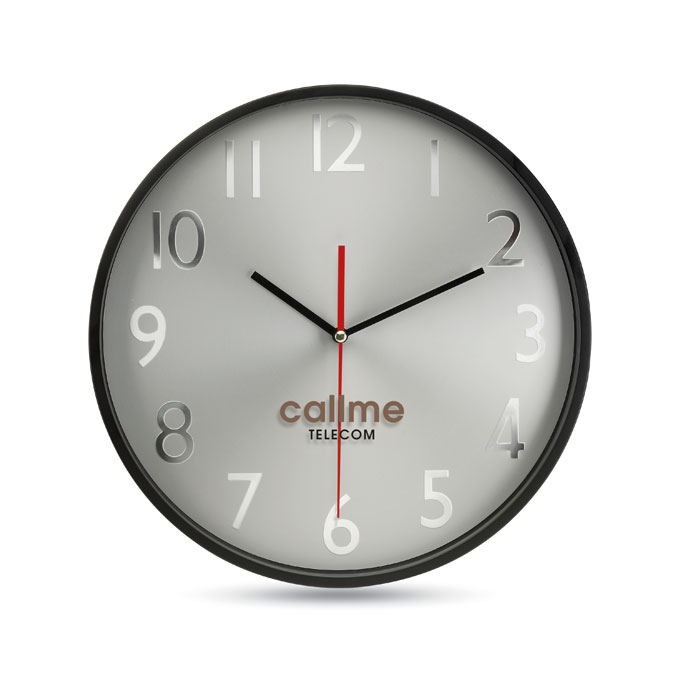RONDO - Wall clock w silver background