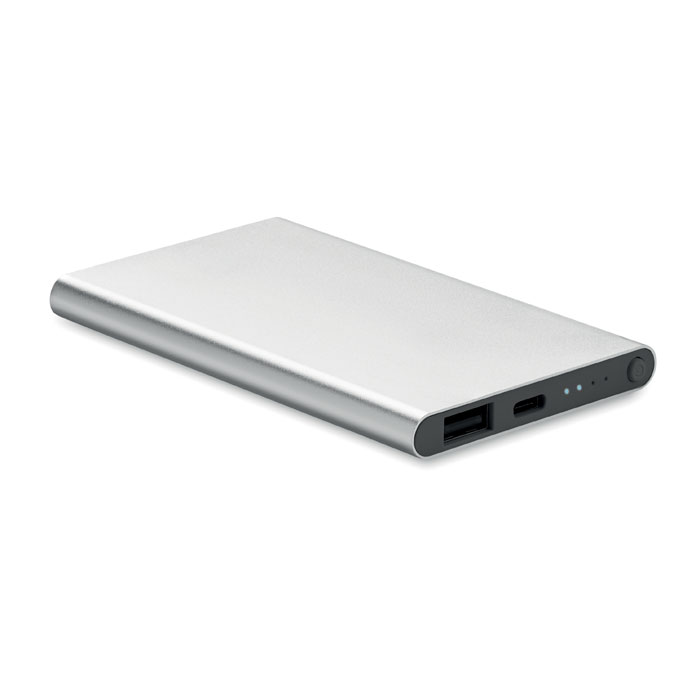POWERFLAT C - Powerbank 4000mAh 10W - Matt Silver