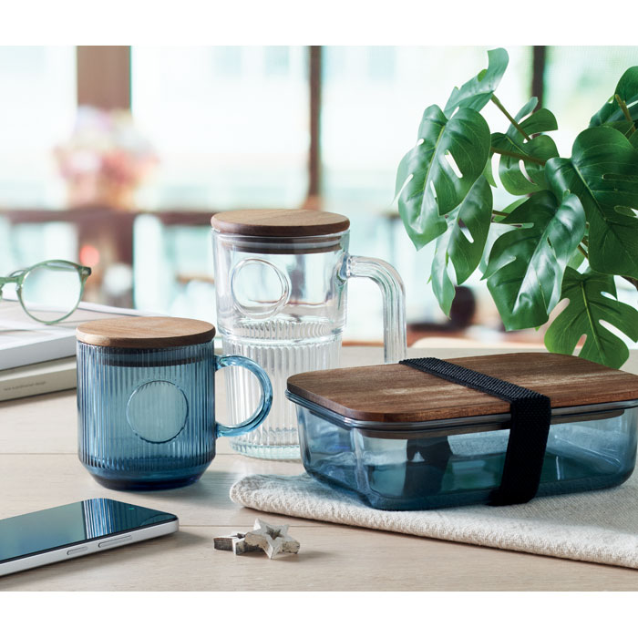 VITRIO MUG - Ribbed glass mug 300ml