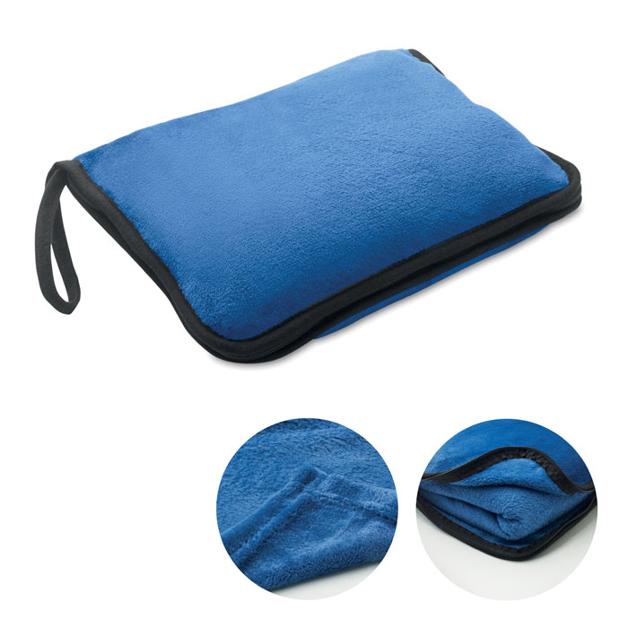 COZY - 2 in 1 travel blanket set - Blue