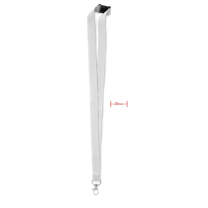 PANY - Lanyard with metal hook 20 mm - White
