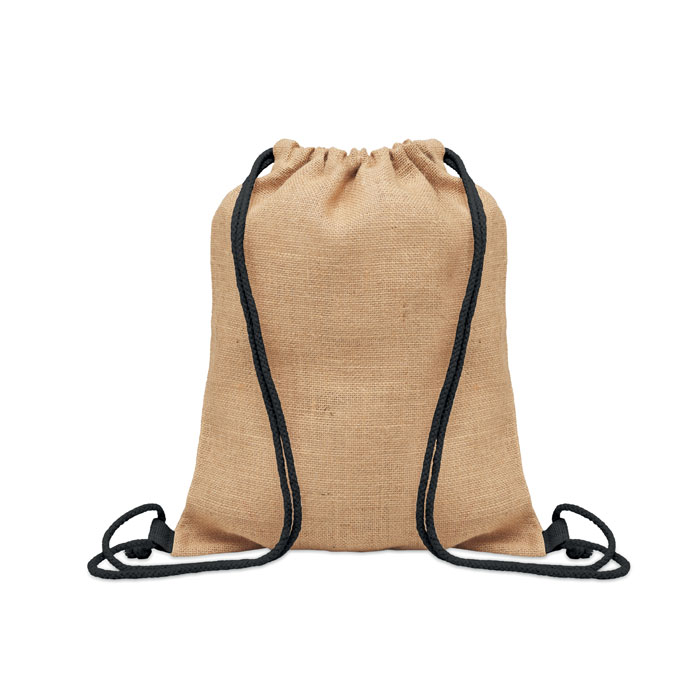 FUKURO - Jute drawstring bag - Black