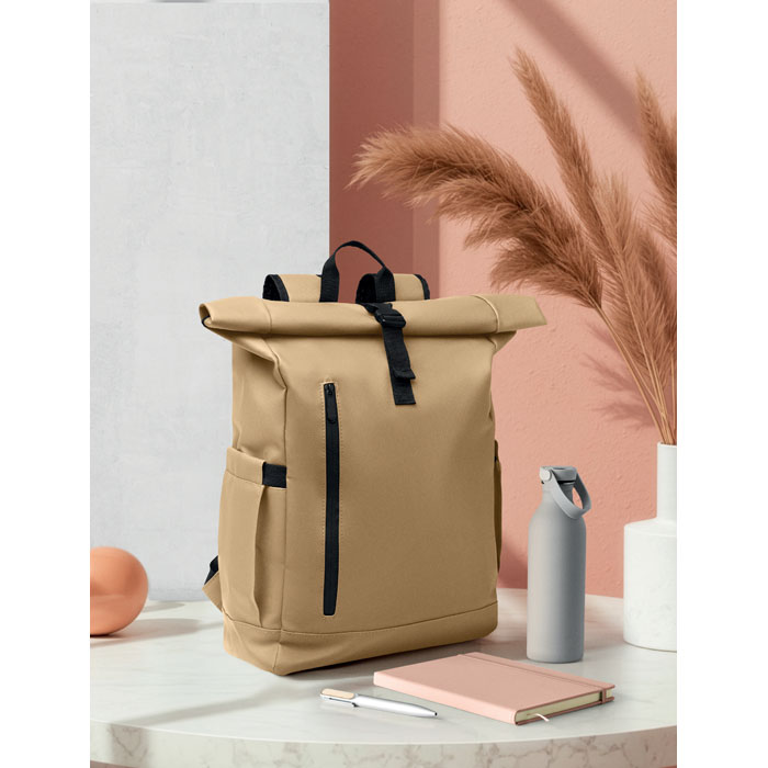 BANGKOK ROLL - Rolltop laptop rucksack 600D